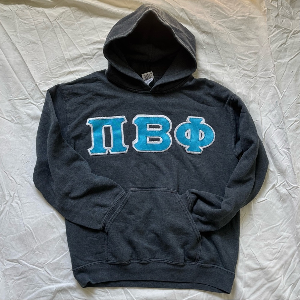 Grey Sweatshirt with Blue Sorority Logo